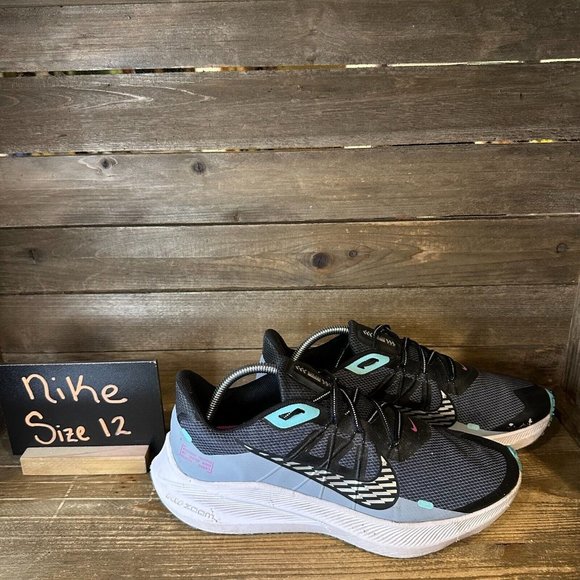 Womens Nike Winflo‎ 7 Shield Obsidian Mist Black Running Shoes Sneakers Size 12 - Picture 1 of 7